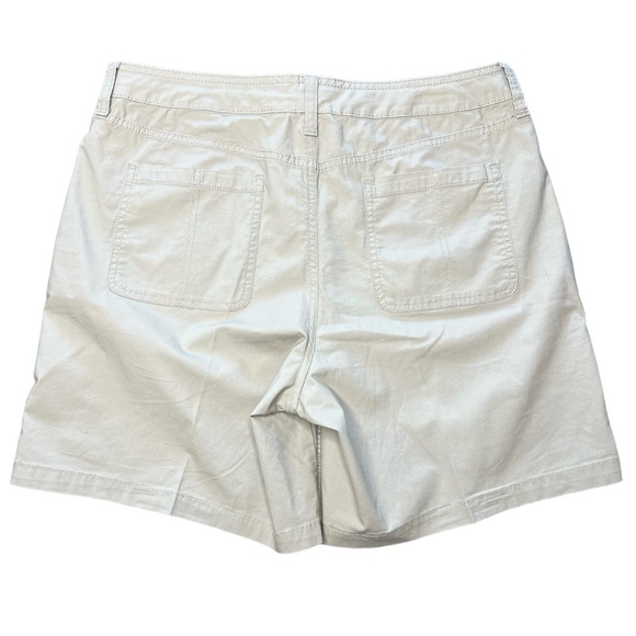 St. John’s Bay Two Pairs Embroidered Drawstring Shorts Khaki/Blue, Women’s 10 - Picture 3 of 13